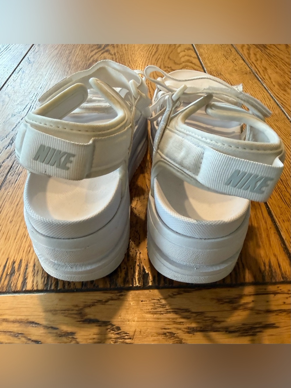 Nike Icon Classic Platform Sandals Women’s White Size 6 - Picture 5 of 9